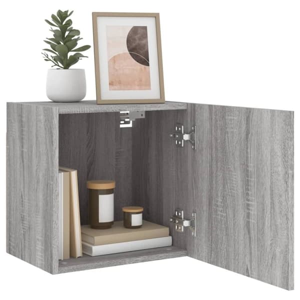 vidaXL Veggmontert TV-benk grå sonoma eik 40,5x30x40 cm konstruert tre