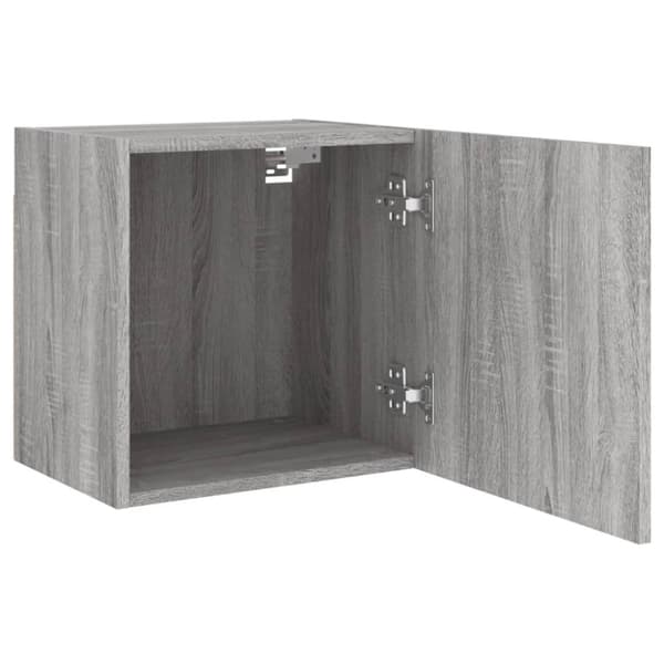 vidaXL Veggmontert TV-benk grå sonoma eik 40,5x30x40 cm konstruert tre