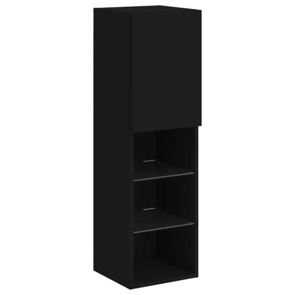vidaXL TV-kaapit LED-valoilla 2 kpl musta 30,5x30x102 cm