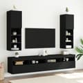 Pikkukuva 11 / 11: vidaXL TV-kaapit LED-valoilla 2 kpl musta 30,5x30x102 cm