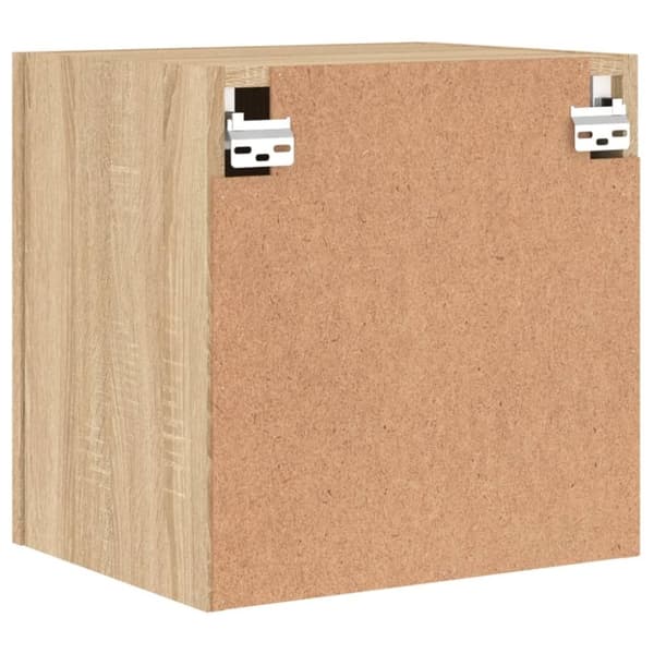 vidaXL væghængt tv-bord 2 stk. 40,5x30x40 cm konstrueret træ sonoma-eg