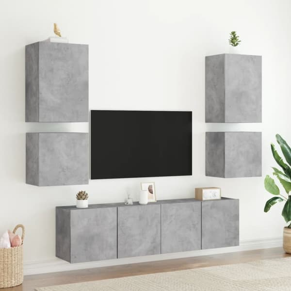 vidaXL TV-seinäkaapit 2 kpl betoninharmaa 40,5x30x40 cm tekninen puu