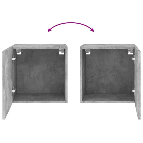 vidaXL TV-seinäkaapit 2 kpl betoninharmaa 40,5x30x40 cm tekninen puu
