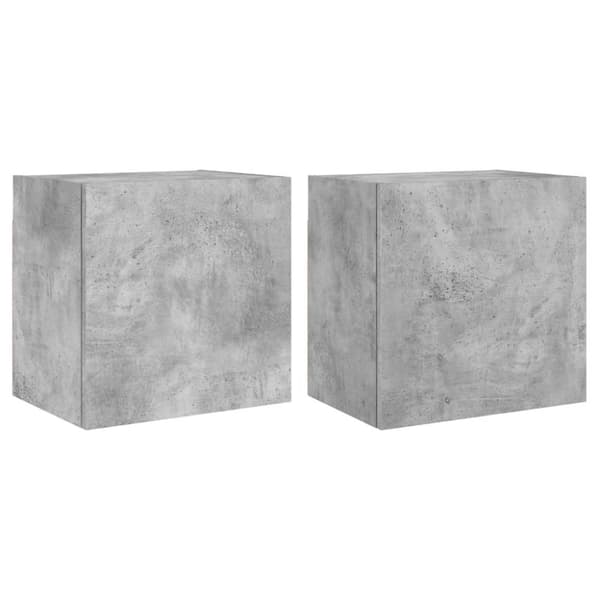 vidaXL TV-seinäkaapit 2 kpl betoninharmaa 40,5x30x40 cm tekninen puu
