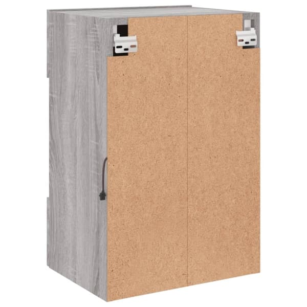 vidaXL TV-seinäkaappi LED-valoilla harmaa Sonoma 40x30x60,5 cm