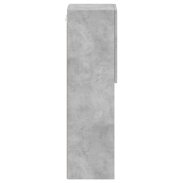vidaXL tv-borde 2 stk. med LED-lys 30,5x30x102 cm betongrå