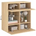 Miniatyrbillede 6 af 11: vidaXL væghængt tv-bord med LED-lys 58,5x30x60,5 cm sonoma-eg