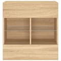 Miniatyrbillede 7 af 11: vidaXL væghængt tv-bord med LED-lys 58,5x30x60,5 cm sonoma-eg