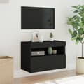 Pikkukuva 5 / 11: vidaXL TV-seinäkaappi LED-valoilla musta 60x30x40 cm