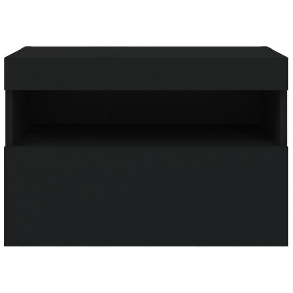 vidaXL TV-seinäkaappi LED-valoilla musta 60x30x40 cm
