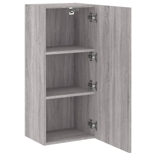 vidaXL væghængt tv-bord 40,5x30x90 cm konstrueret træ grå sonoma-eg