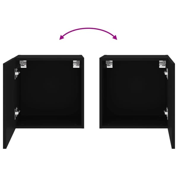 vidaXL væghængte tv-borde 2 stk. 40,5x30x40 cm konstrueret træ sort
