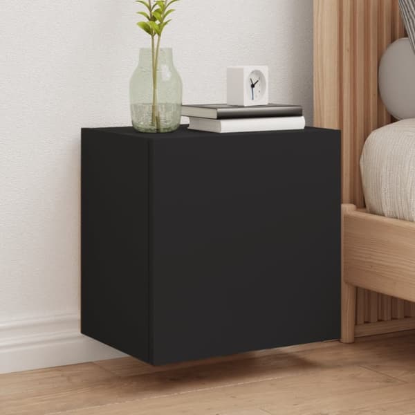 vidaXL væghængte tv-borde 2 stk. 40,5x30x40 cm konstrueret træ sort