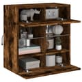 Miniatyrbillede 6 af 11: vidaXL væghængt tv-bord med LED-lys 58,5x30x60,5 cm røget egetræsfarve