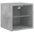 Miniatyrbillede 8 af 11: vidaXL væghængte tv-borde 2 stk. med LED-lys 30x28,5x30 cm betongrå