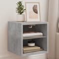 Miniatyrbillede 1 af 11: vidaXL væghængte tv-borde 2 stk. med LED-lys 30x28,5x30 cm betongrå