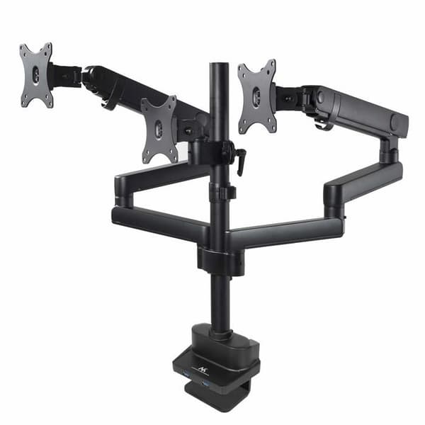 Maclean MC-811 skrivbordsfäste för 3 PC-skärmar 17-27"