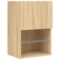 Miniatyrbild 7 av 11: vidaXL Tv-bänk med LED-belysning 2 st sonoma-ek 40,5x30x60 cm