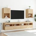 Miniatyrbild 1 av 11: vidaXL Tv-bänk med LED-belysning 2 st sonoma-ek 40,5x30x60 cm