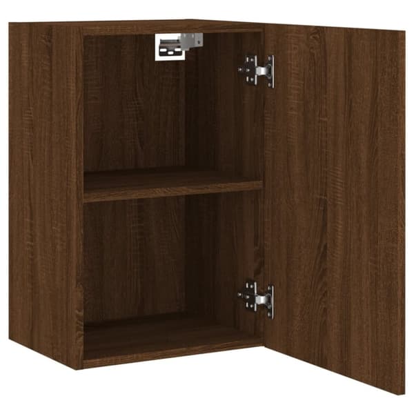 vidaXL Vegghengt TV-benk brun eik 40,5x30x60 cm konstruert tre