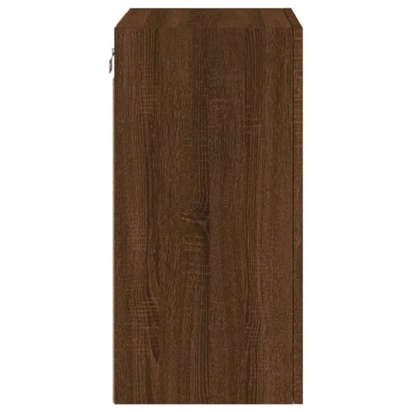 vidaXL Vegghengt TV-benk brun eik 40,5x30x60 cm konstruert tre