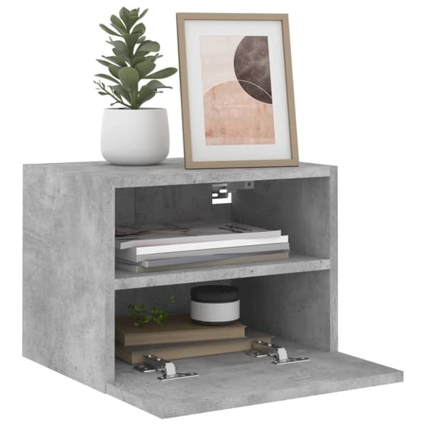 vidaXL Vegghengt TV-benk betonggrå 40x30x30 cm konstruert tre