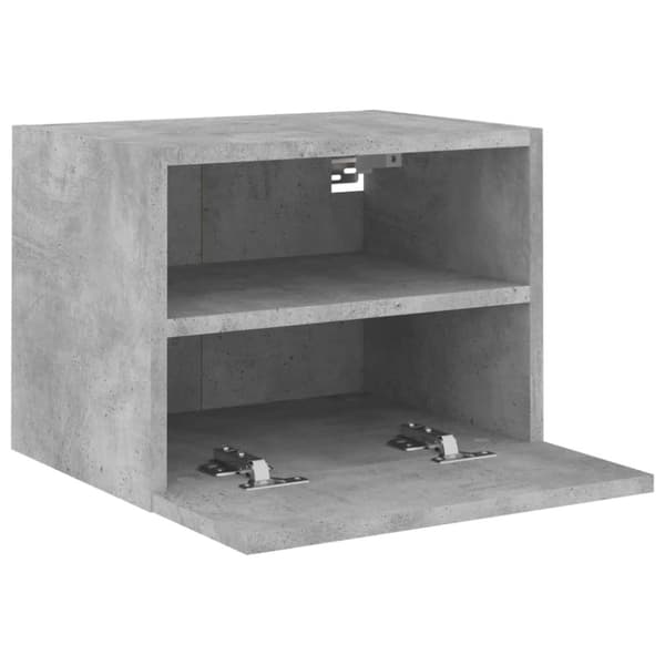 vidaXL Väggmonterad tv-skåp 2 st betonggrå 40x30x30 cm konstruerat trä