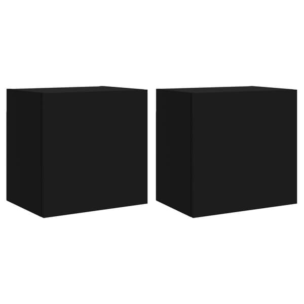 vidaXL Väggmonterad tv-skåp 2 st svart 40,5x30x40 cm konstruerat trä