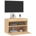 Miniatyrbilde 7 av 11: vidaXL Vegghengt TV-benk med LED sonoma eik 60x30x40 cm