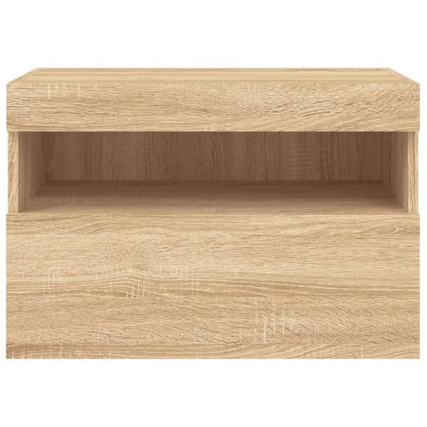 vidaXL Vegghengt TV-benk med LED sonoma eik 60x30x40 cm