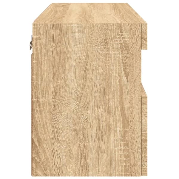 vidaXL Vegghengt TV-benk med LED sonoma eik 60x30x40 cm