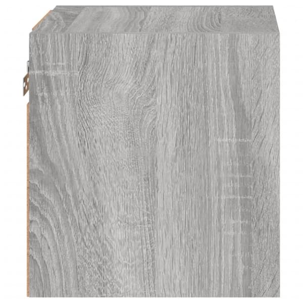 vidaXL Vegghengt TV-benk med LED grå sonoma 30x28,5x30 cm