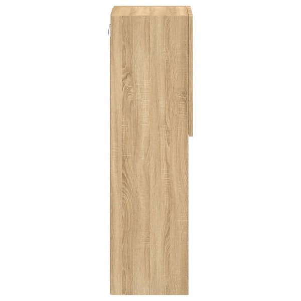 vidaXL Tv-bänk med LED-belysning 2 st sonoma-ek 30,5x30x102 cm