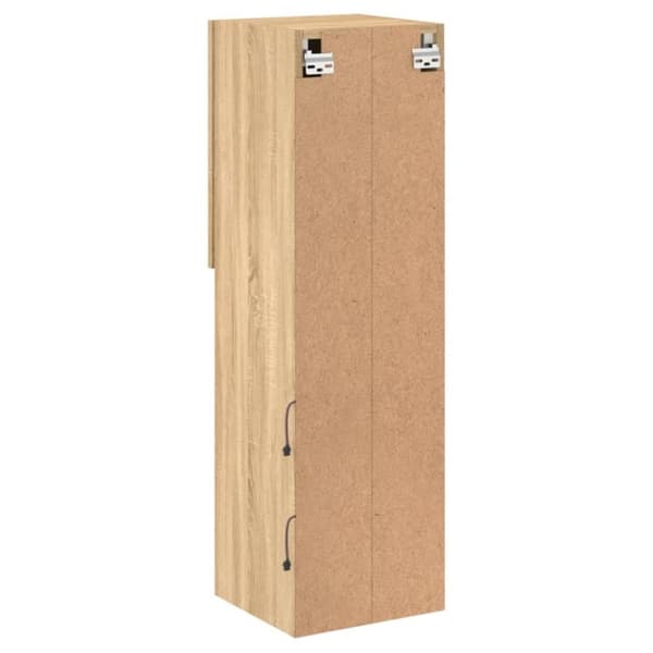 vidaXL Tv-bänk med LED-belysning 2 st sonoma-ek 30,5x30x102 cm