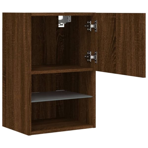 vidaXL TV-benker med LED-lys 2 stk brun eik 40,5x30x60 cm