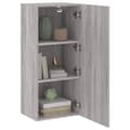 Miniatyrbilde 4 av 11: vidaXL Vegghengt TV-benk grå sonoma 40,5x30x90 cm konstruert tre