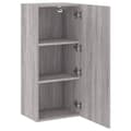 Miniatyrbilde 5 av 11: vidaXL Vegghengt TV-benk grå sonoma 40,5x30x90 cm konstruert tre