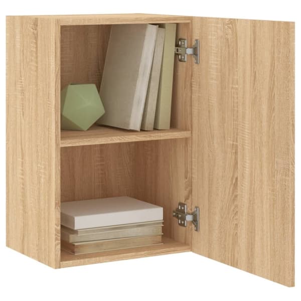 vidaXL Väggmonterad tv-bänk sonoma-ek 40,5x30x60 cm konstruerat trä
