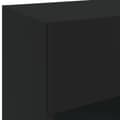 Miniatyrbild 11 av 11: vidaXL Väggmonterad tv-bänk LED 2 st svart 40x30x60,5 cm