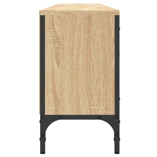 vidaXL TV-benk med skuff sonoma eik 200x25x44 cm konstruert tre