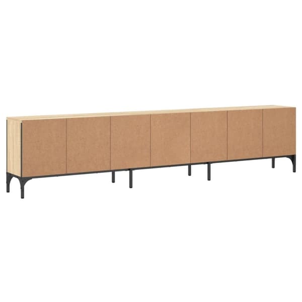 vidaXL TV-benk med skuff sonoma eik 200x25x44 cm konstruert tre