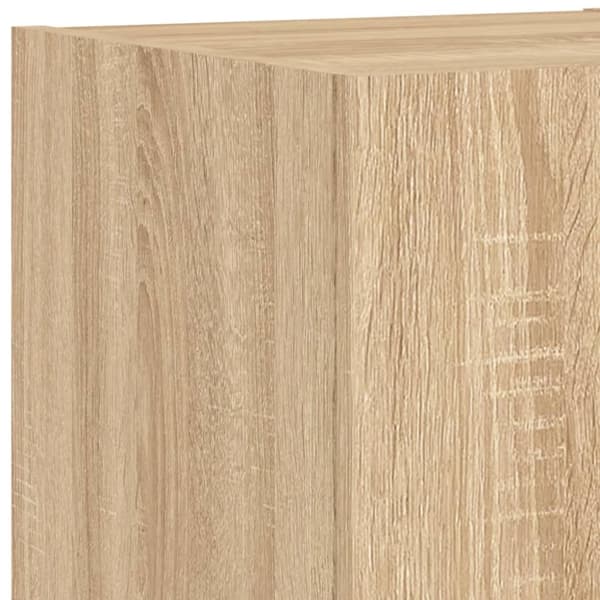 vidaXL Vegghengte TV-enheter med LED 4 deler sonoma eik konstruert tre