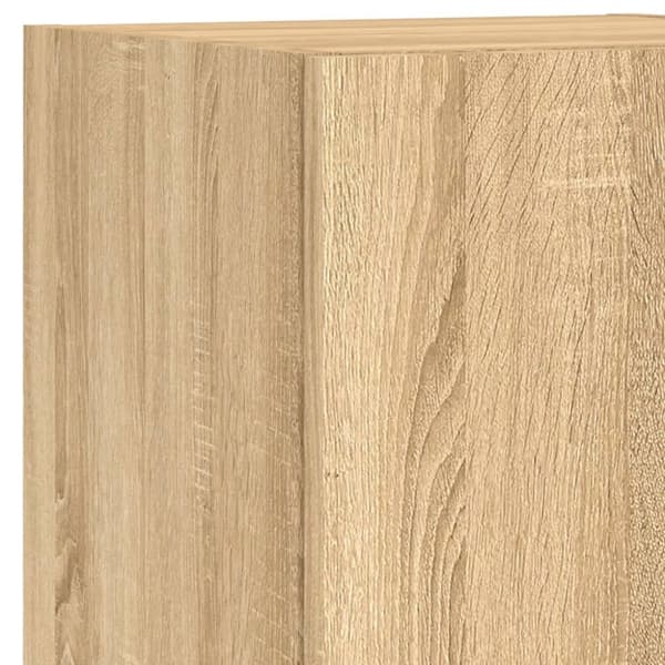 vidaXL Vegghengte TV-enheter med LED 4 deler sonoma eik konstruert tre