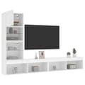 Miniatyrbild 6 av 11: vidaXL Tv-bänk 4 delar LED vit konstruerat trä
