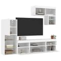Miniatyrbilde 5 av 11: vidaXL Vegghengte TV-enheter med LED 6 deler hvit konstruert tre