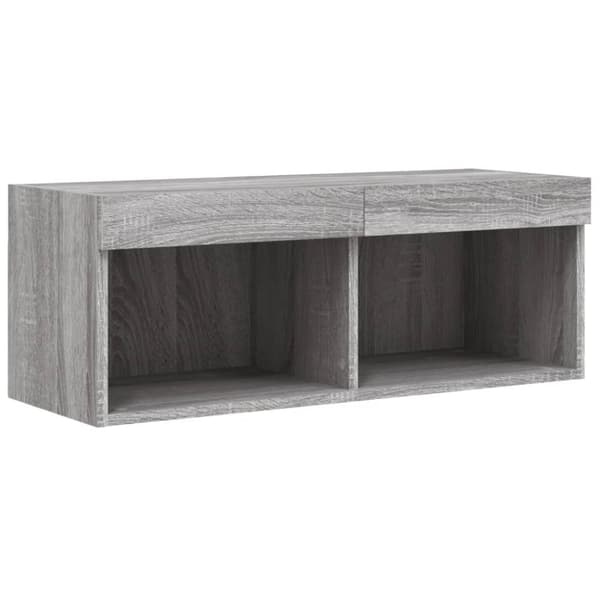 vidaXL Tv-bänk 6 delar LED grå sonoma konstruerat trä