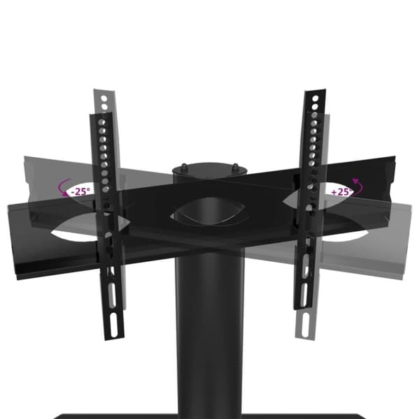 vidaXL TV-taso kulmaan 2 tasoa 32-70" tv:lle musta ja hopea
