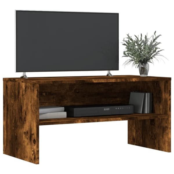 vidaXL TV-benk røkt eik 80x40x40 cm konstruert tre