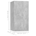 Pikkukuva 5 / 5: TV-tasot 4 kpl betoninharmaa 30,5x30x60 cm lastulevy
