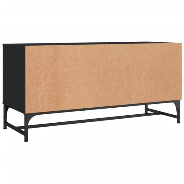 vidaXL TV-benk med dør svart 102x37x50 cm